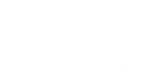 Qulon cloud local icon white