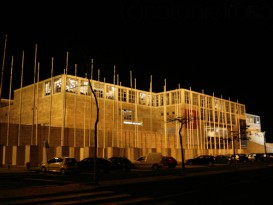 centro cultural de belem lisboa colunas portugal lisbon cultural centre of belem noite