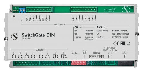 SwitchGate DIN - DMX relay switch