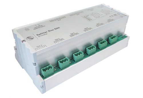 Splitter Duo DIN - DIN rail mount double input DMX splitter / repeater