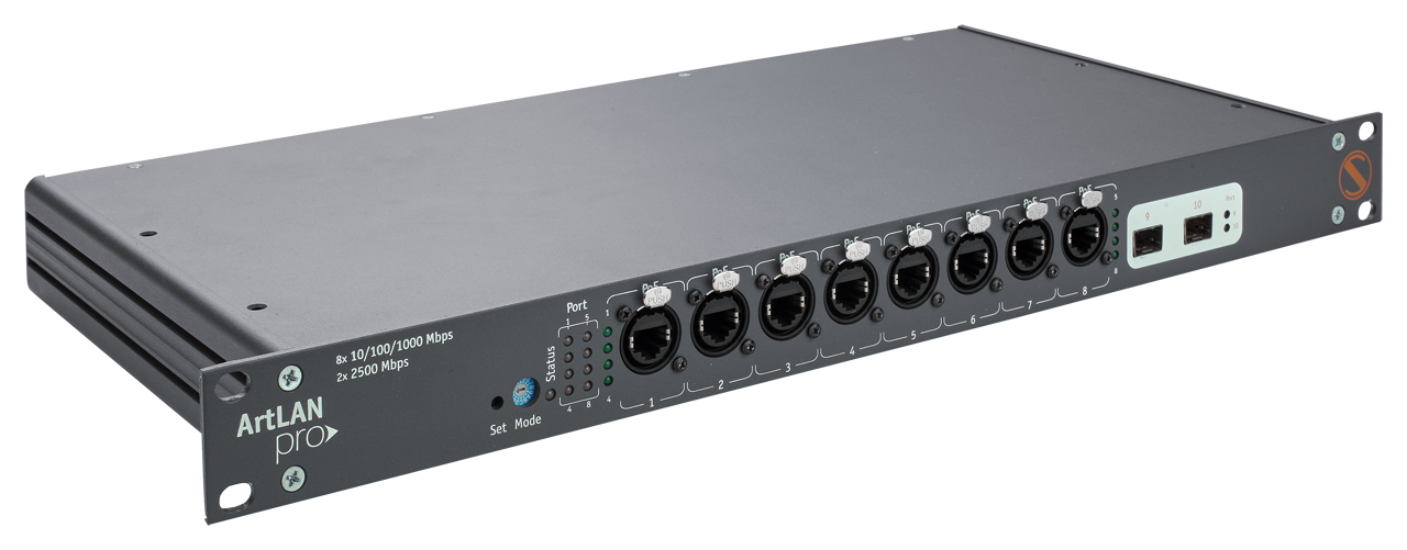 ArtLAN PRO - Faser / Ethernet Gigabit Switch für die PRO Beleuchtungs Industrie