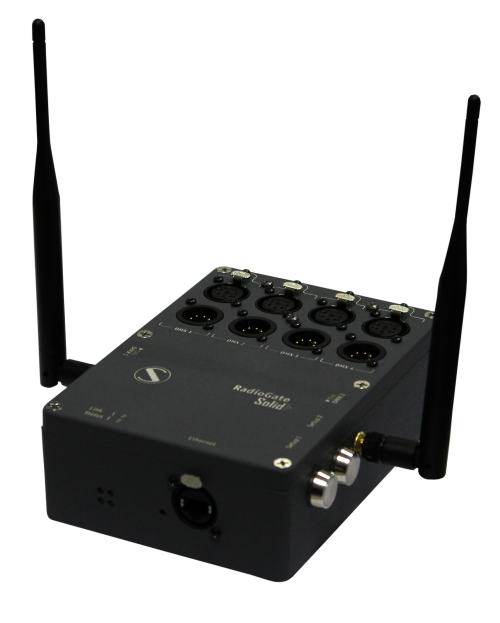 RadioGate Solid — 4-port wireless DMX/ArtNet/sACN transceiver