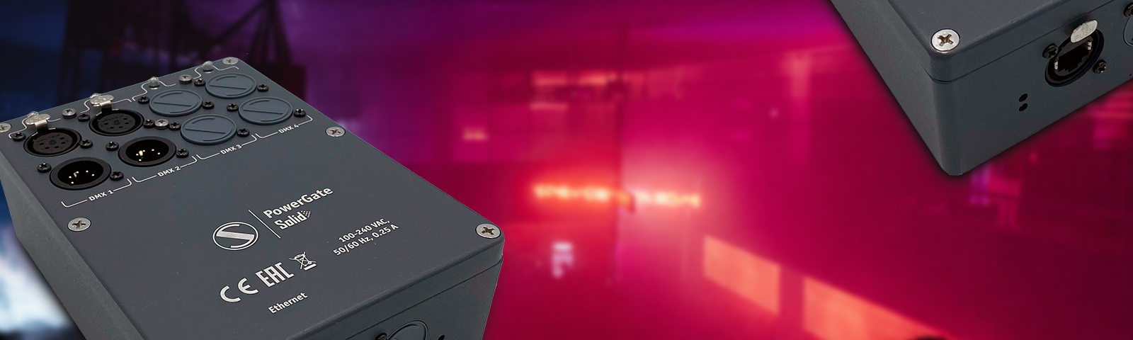 PowerGate Solid:</br>new indoor DMX via power line transceiver with integrated Ethernet converter
